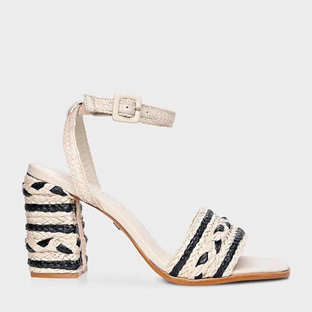 Sandália Carrano Rafia Mixture Lait Off White - 762002