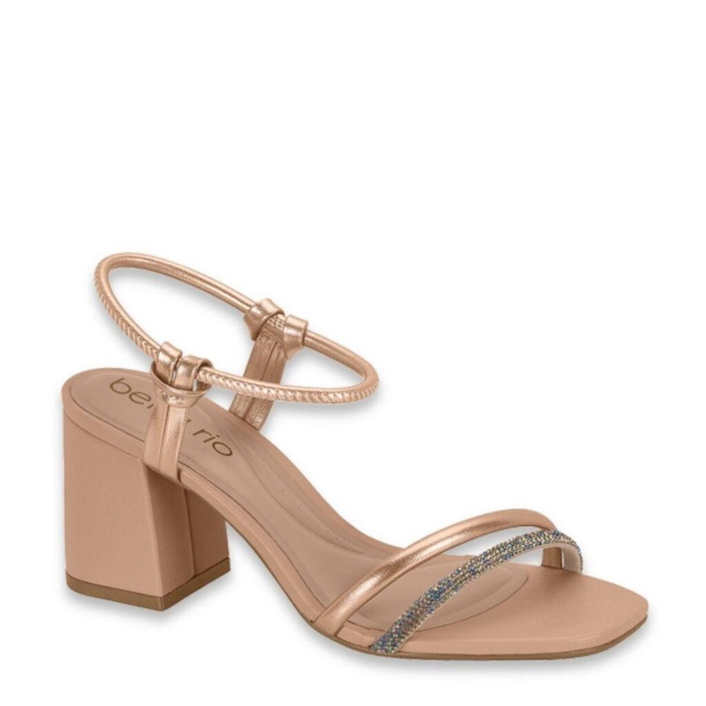 Sandália Casual Salto Baixo Bloco Grosso Beira Rio 8436.213 - Azul/Verde - 39