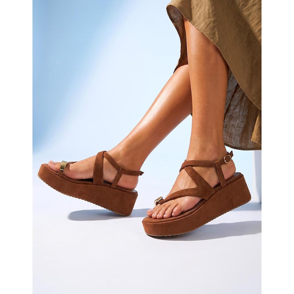 Sandália Casual Via Marte Flatform Feminina 167032