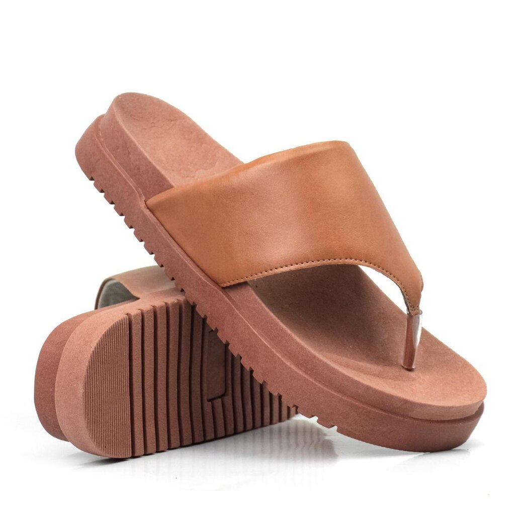 Sandalia Chinelo Papete Asa Delta Feminina De Dedo Flatform Baixa Moda Blogueira Macia Confortável