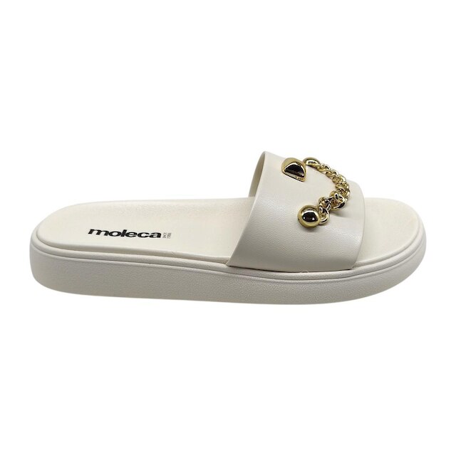 Sandália Chinelo Slide Feminino Confortável C/ Enfeitos Moleca Novidade 5469154