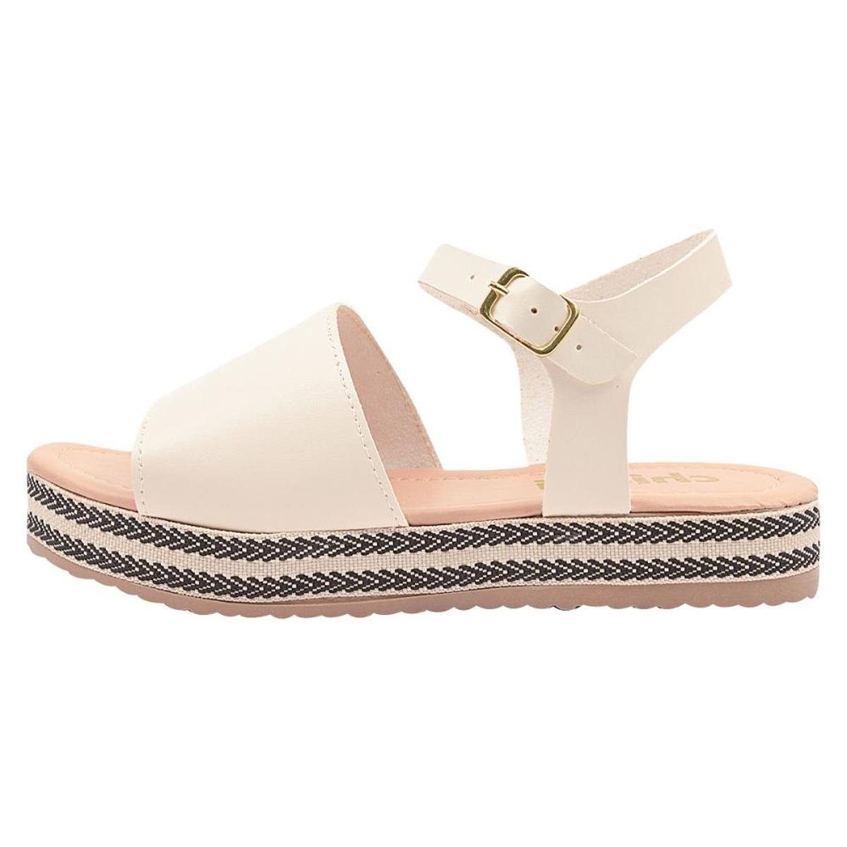 Sandália Chiquiteira Flatform Gorgurão Sintético EDG Feminina | Zattini