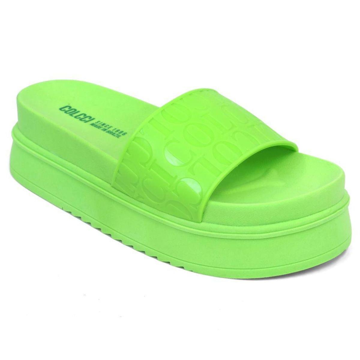 Sandália Colcci Flatform Maitê Feminina Verde Neon - Verde Menor preço em Sandália Colcci Flatform Maitê Feminina Verde Neon - Verde