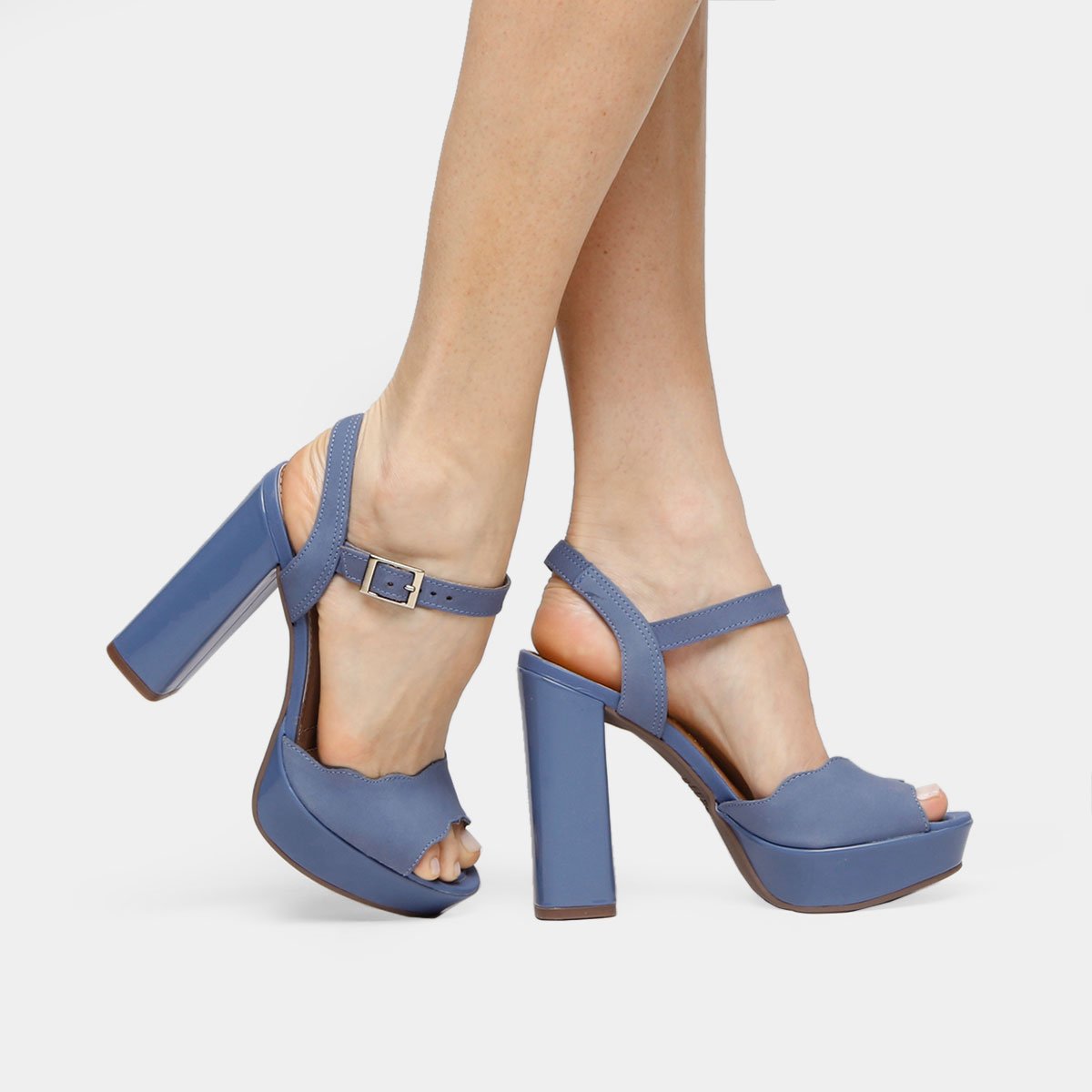 sandalia meia pata salto grosso dakota