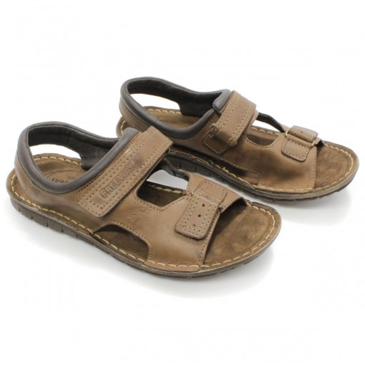 sandalia masculina de couro freeway