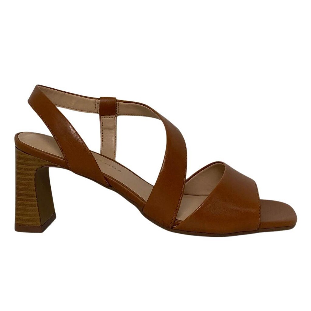 Sandália Couro Giulia Domna Feminina 446012 Caramelo