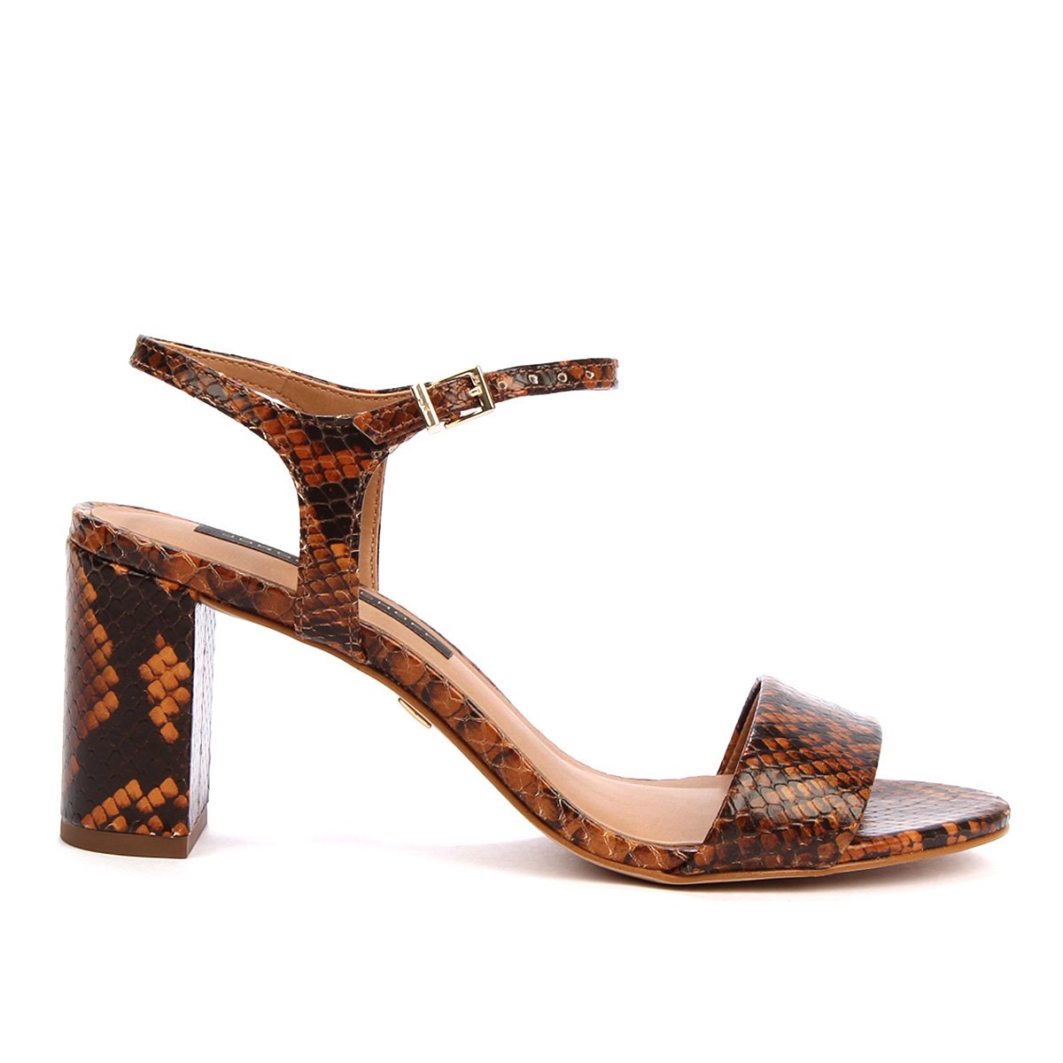 Sandália Couro Jorge Bischoff Animal Print Snake Feminina - Amarelo |  Zattini