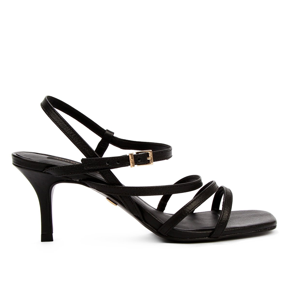 Sandália Couro Jorge Bischoff Multi Tiras Feminina - Preto Menor preço em Sandália Couro Jorge Bischoff Multi Tiras Feminina - Preto