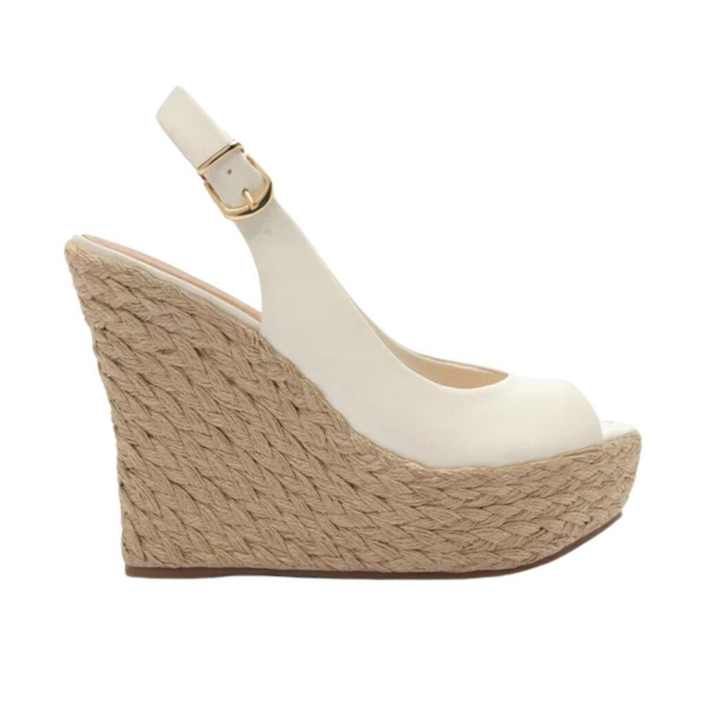Sandália Couro Plataforma Alta Peep Toe Lançamento Arezzo