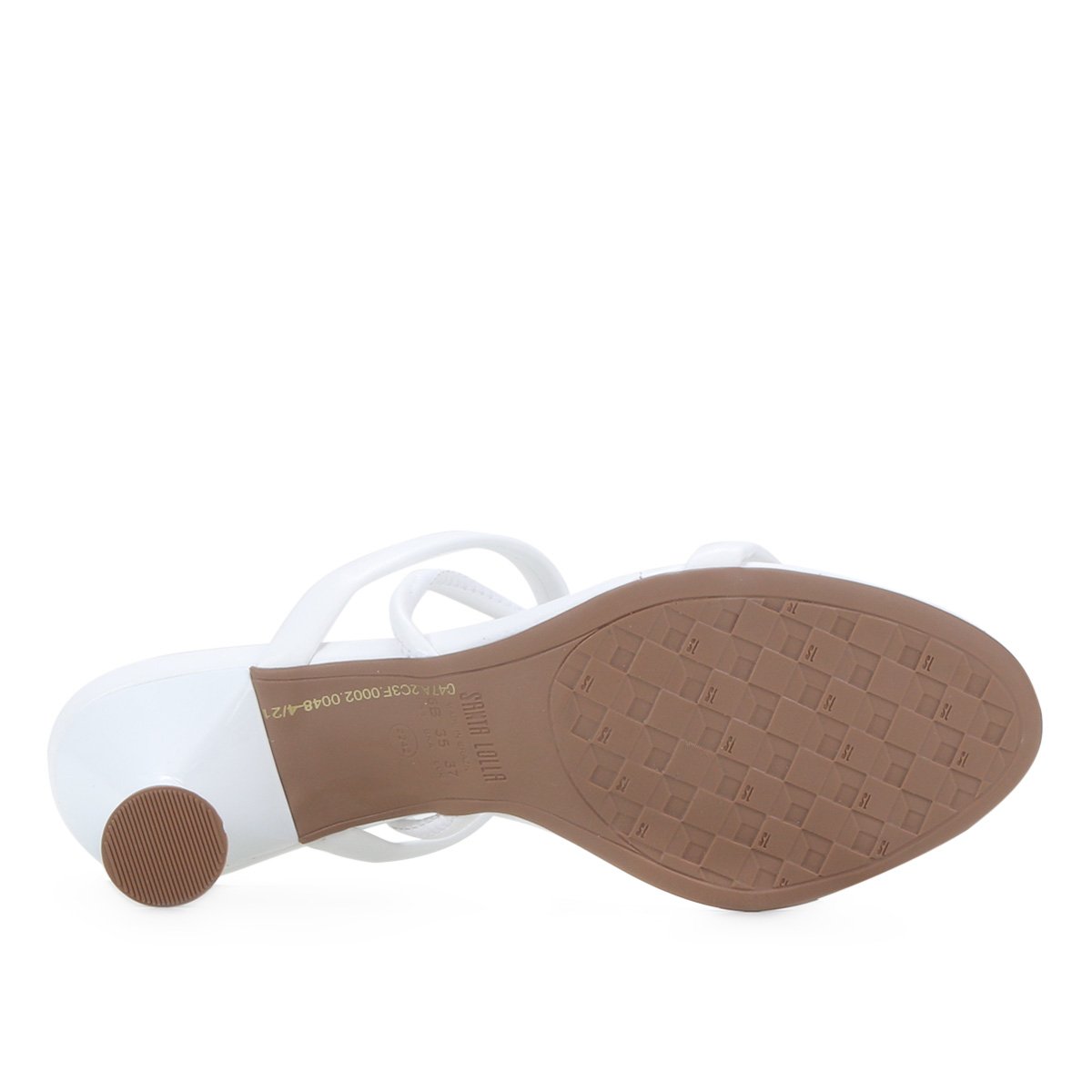 Sandália Couro Santa Lolla Amarração Feminina - Branco | Zattini