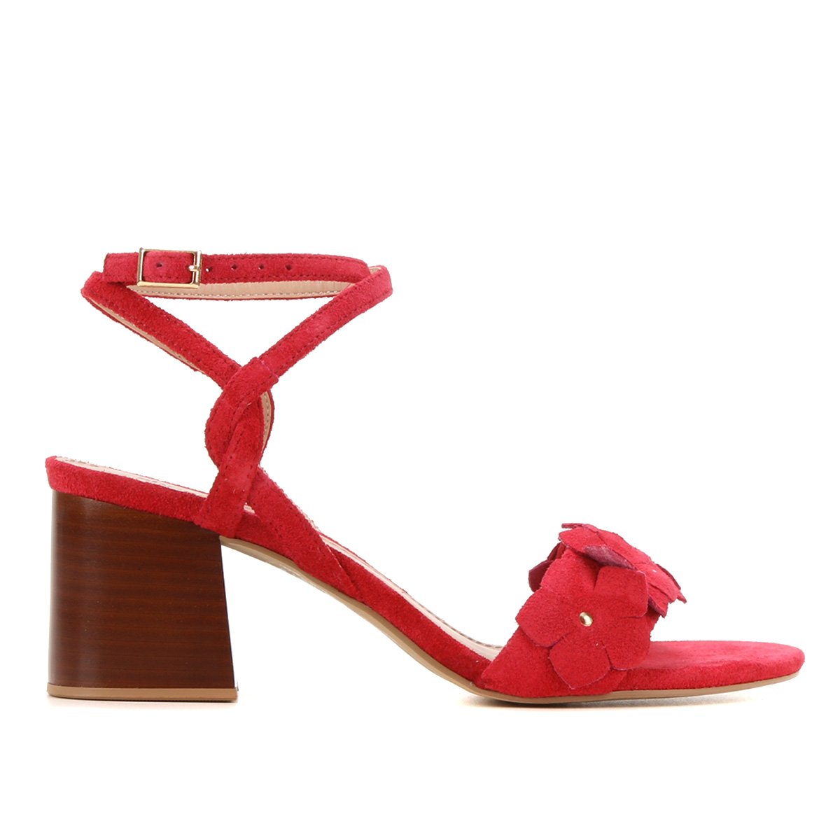 Sandália Couro Shoestock Camurça Flores Salto Bloco Feminina - Pink Menor preço em Sandália Couro Shoestock Camurça Flores Salto Bloco Feminina - Pink