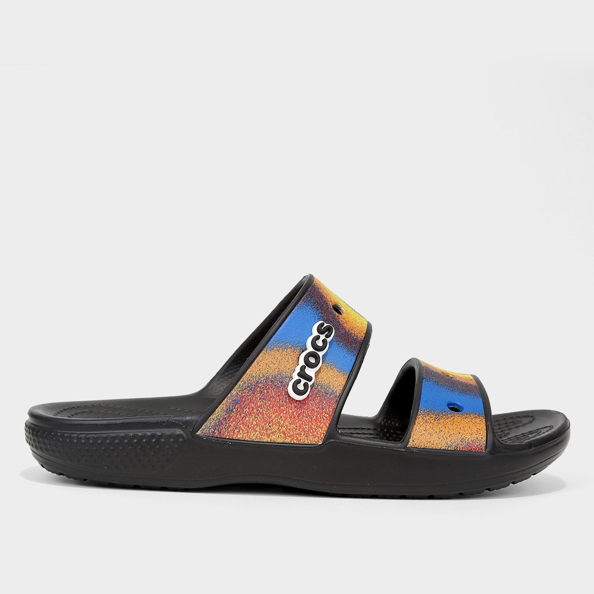 Sandália Crocs Classic Spray Dye Masculina - Preto Menor preço em Sandália Crocs Classic Spray Dye Masculina - Preto