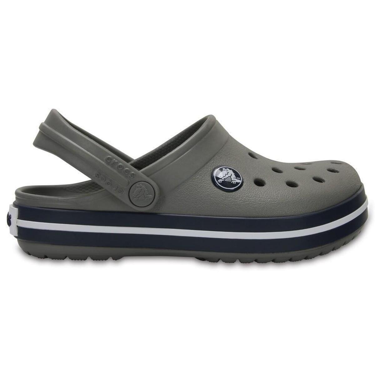 Sandália crocs crocband clog kids smoke/navy - Cinza Menor preço em Sandália crocs crocband clog kids smoke/navy - Cinza