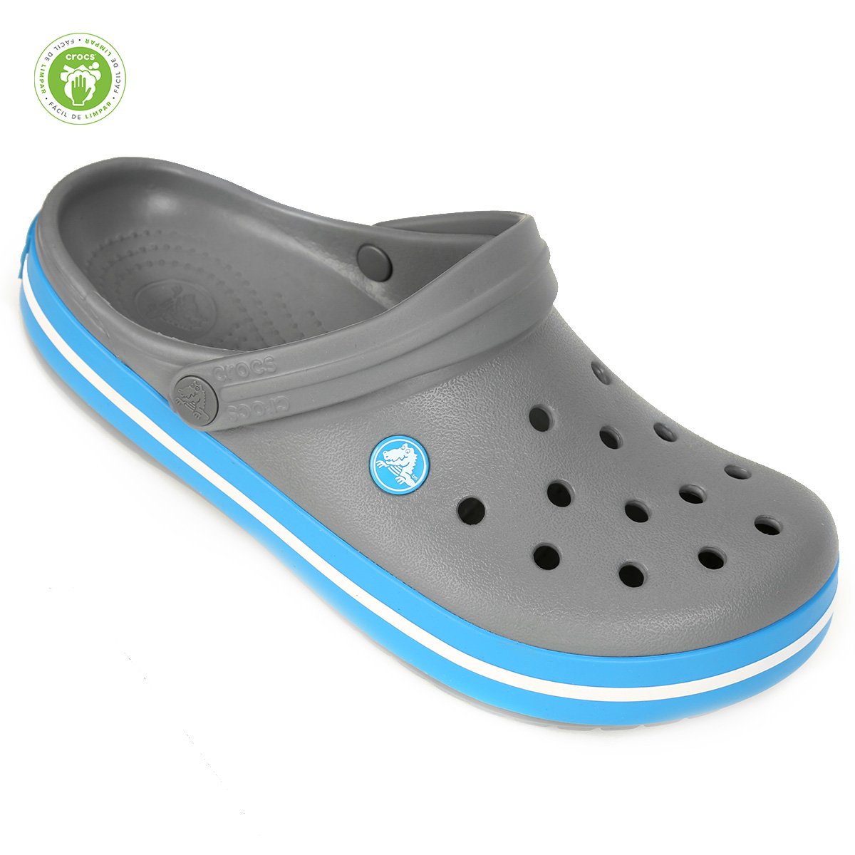 Sandália Crocs Crocband - Cinza+Azul Claro é ruim? Sandália Crocs Crocband - Cinza+Azul Claro é boa?