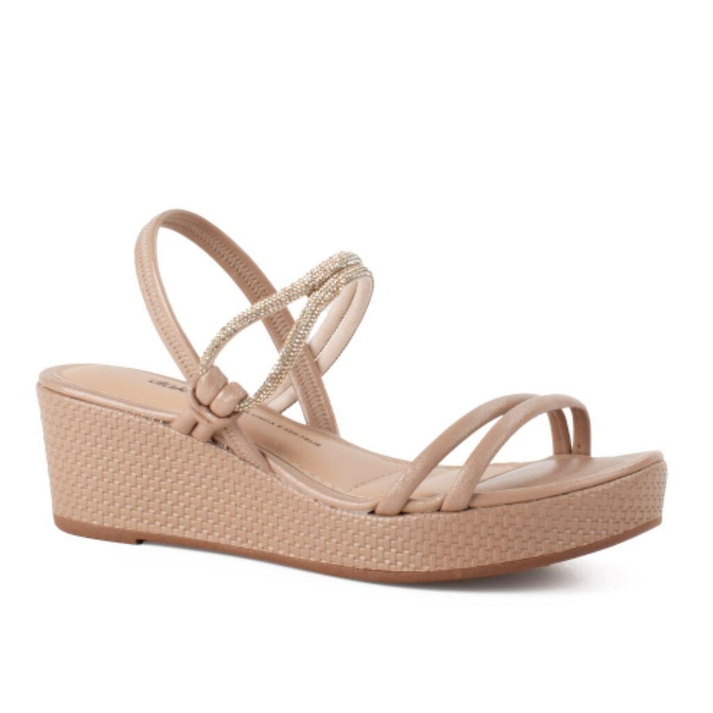 Sandália Dakota Anabela Elegância Conforto - Creme