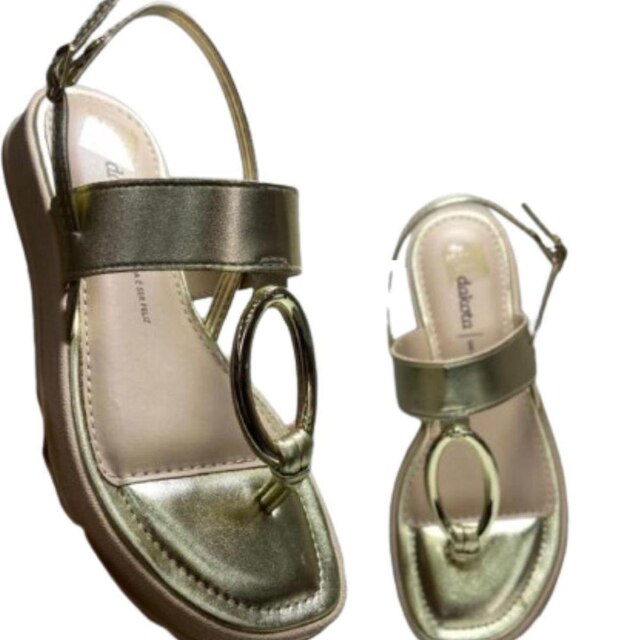 Sandalia Dakota Champagne Feminino Original DB121
