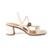 Sandália Dakota de Salto Bloco Y9371 - Creme