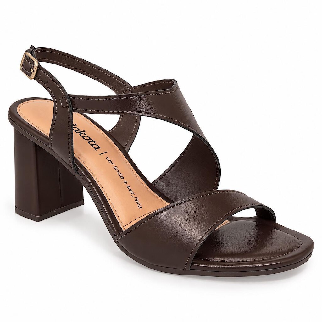 Sandália Dakota Feminina Salto Bloco Y8764 Marrom