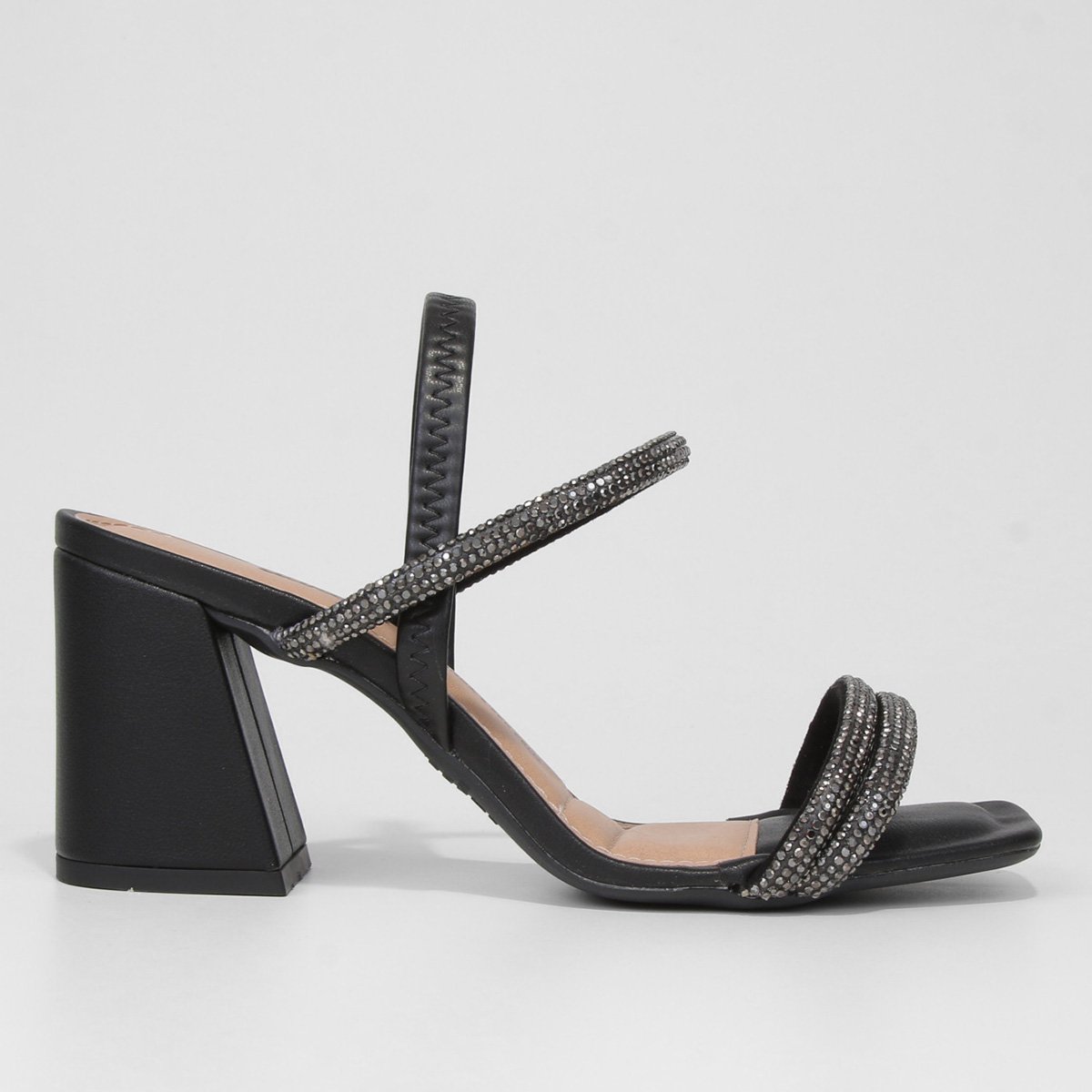 Sandália Dakota Salto Bloco Strass Feminina Menor preço em Sandália Dakota Salto Bloco Strass Feminina