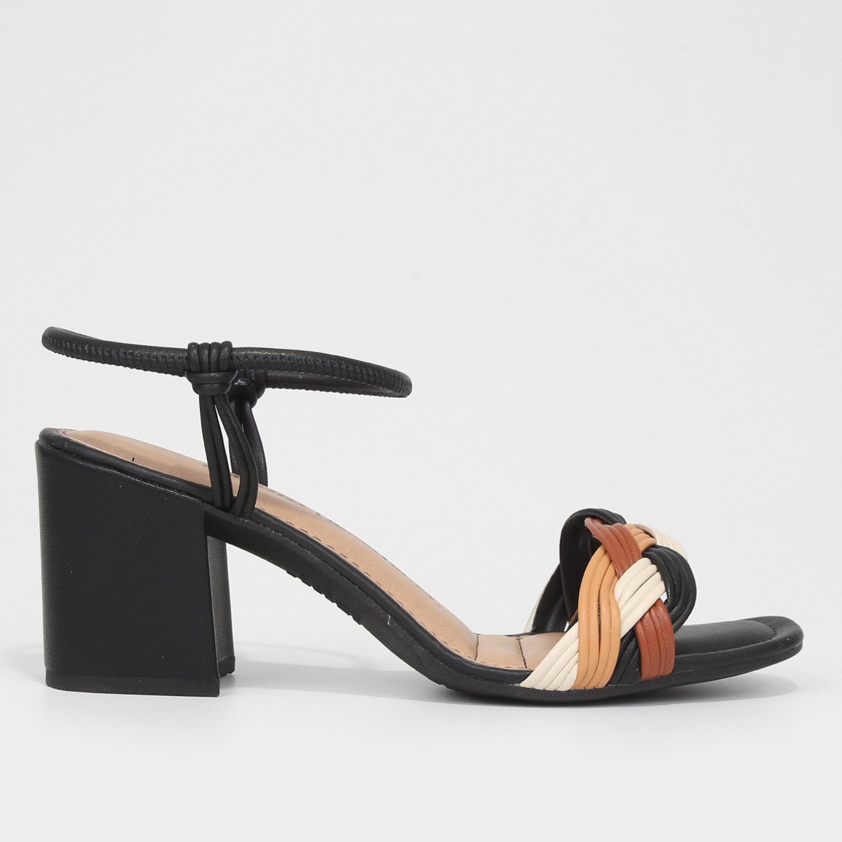 Sandália Dakota Salto Grosso Alto Tramado Feminina Menor preço em Sandália Dakota Salto Grosso Alto Tramado Feminina