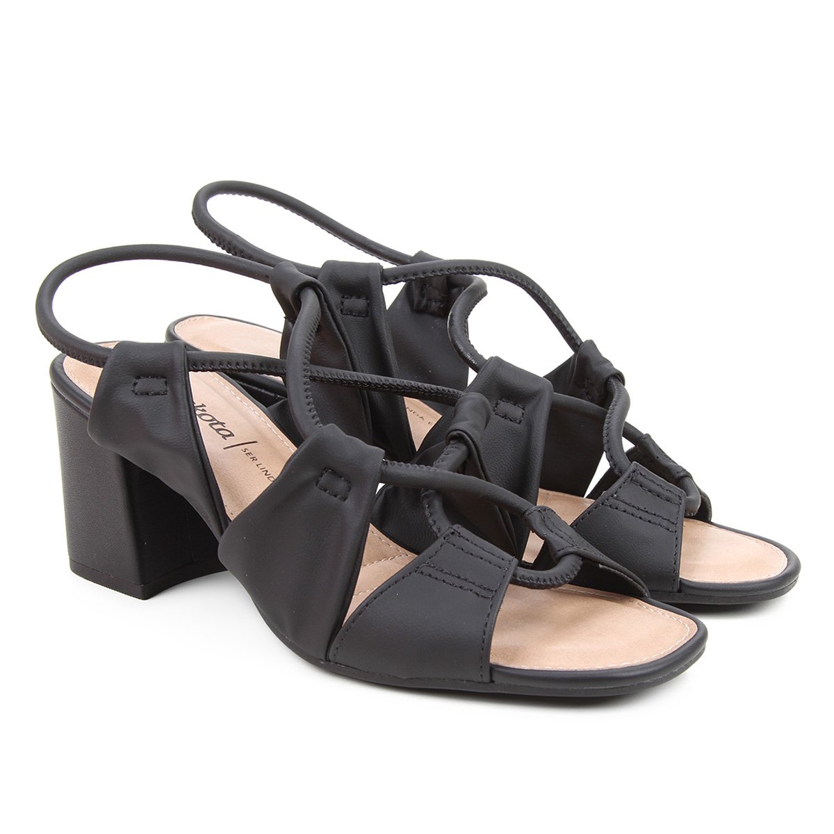Sandália Dakota Tiras Cruzadas Salto Bloco Feminina - Preto Menor preço em Sandália Dakota Tiras Cruzadas Salto Bloco Feminina - Preto