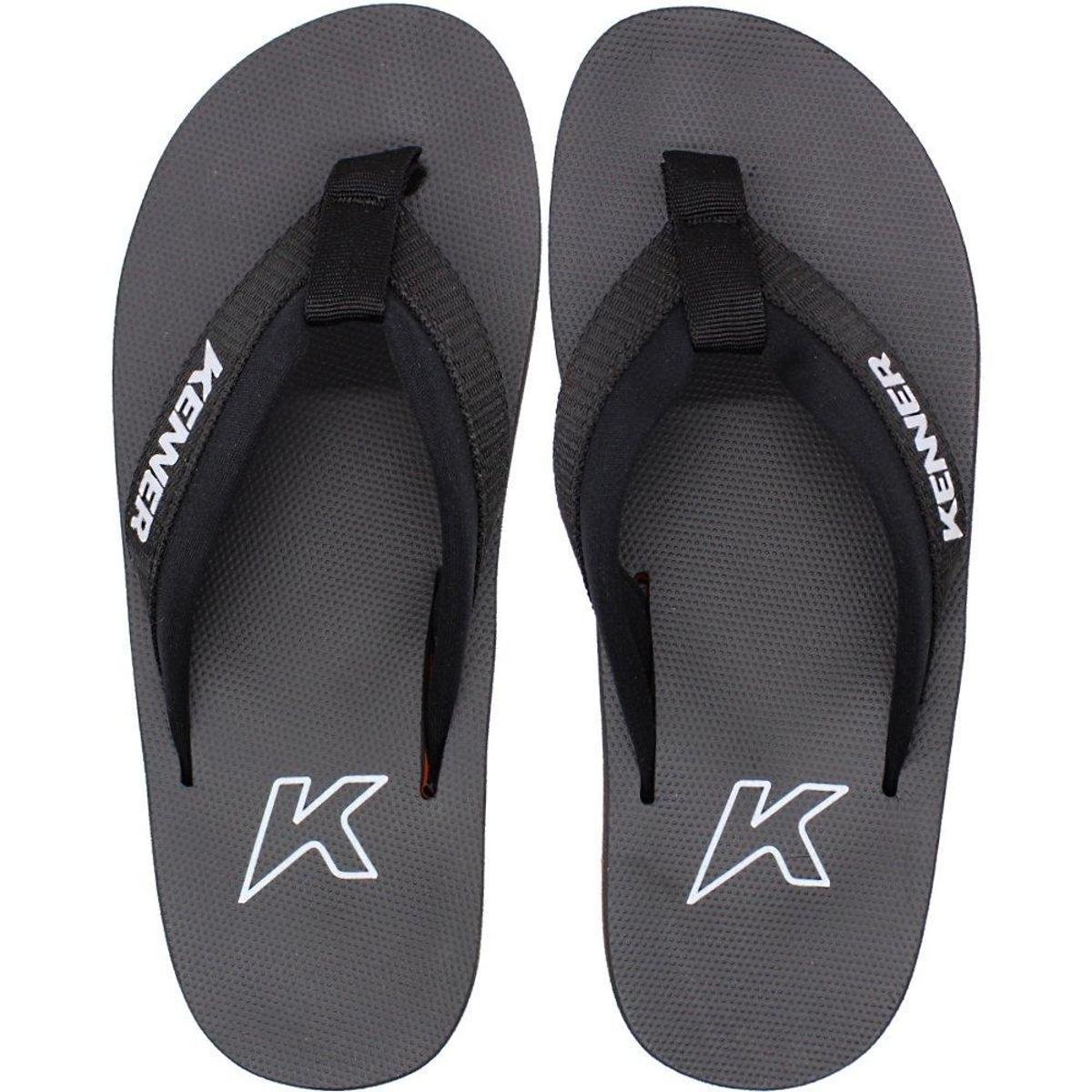 Sandália de Dedo Kenner Kinno Esportivo Logo Refletiva Masculina - Preto+Laranja Menor preço em Sandália de Dedo Kenner Kinno Esportivo Logo Refletiva Masculina - Preto+Laranja