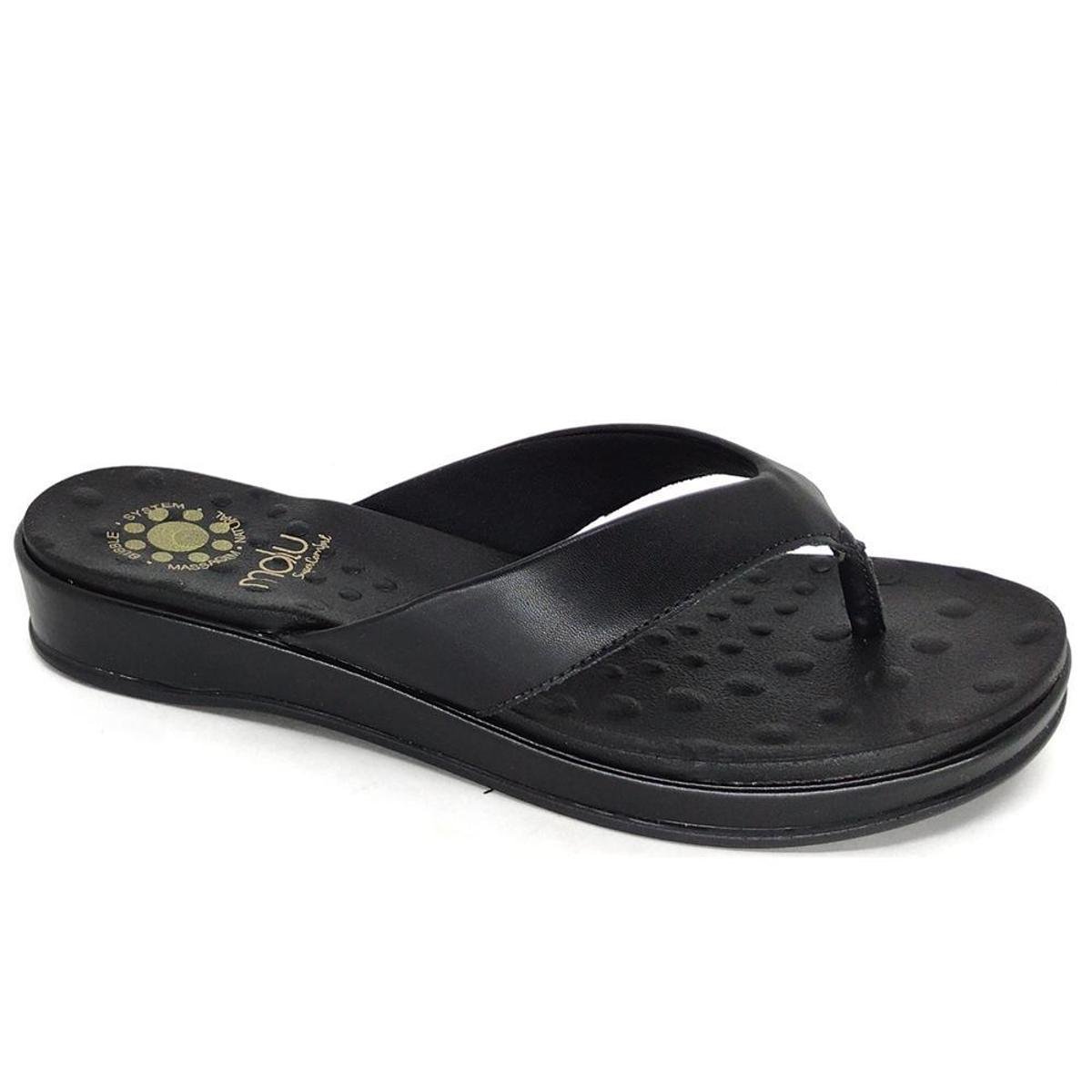 Sandália de Dedo Malu Confort Novo Núbia - Preto | Zattini