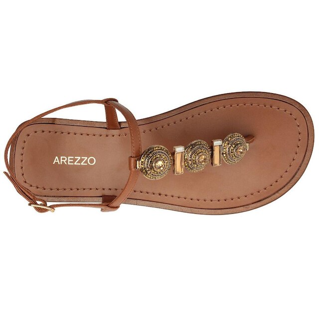 Sandália De Dedo Pedraria Strass Luxo Lançamento Arezzo