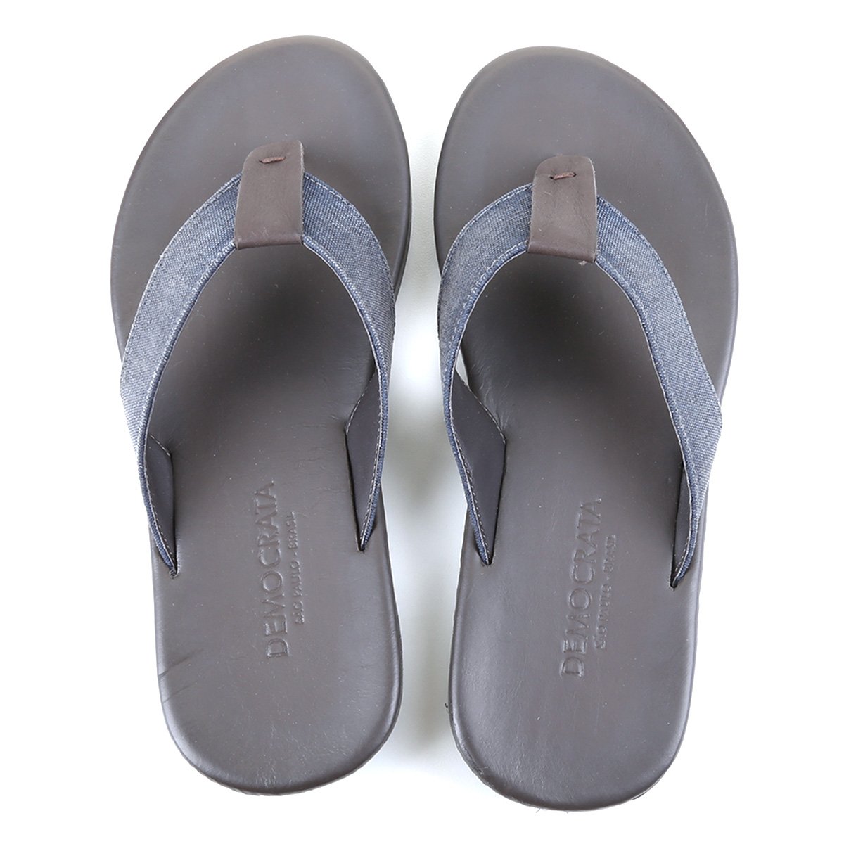 Sandália Democrata Zion Masculina - Marrom+Azul Menor preço em Sandália Democrata Zion Masculina - Marrom+Azul