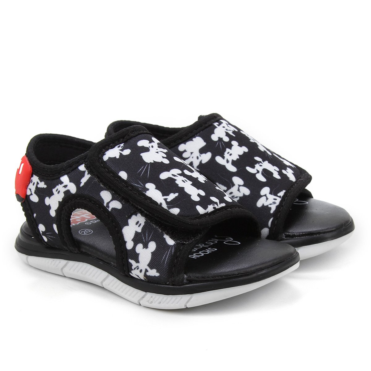 Sandália Disney Mickey Rocks Masculina - Preto Menor preço em Sandália Disney Mickey Rocks Masculina - Preto
