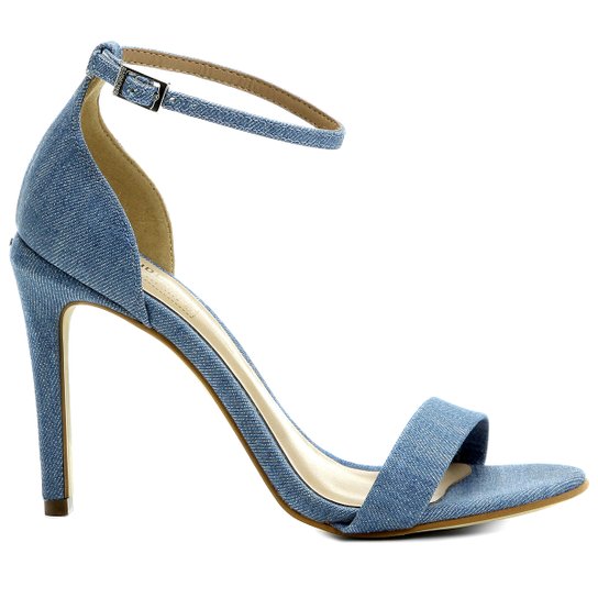 Sandália Dumond Tira Salto Alto - Azul Claro