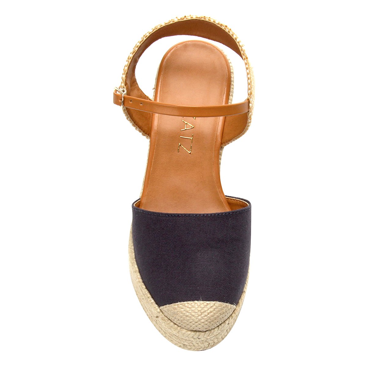 sandália zatz espadrille anabela