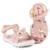 Sandália Esportiva Menina Infantil Conforto Rosa Brilho Borboleta Mzkid - Rosa