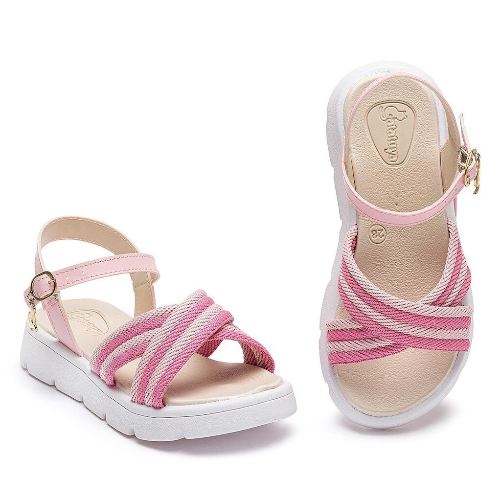 Sandália Esportivo Infantil Menina Pink Rosa Leve Confortável Festa Mzkid
