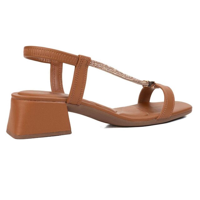 Sandália F. Salto Bloco Médio Tiras C/Strass Bebecê T5287447
