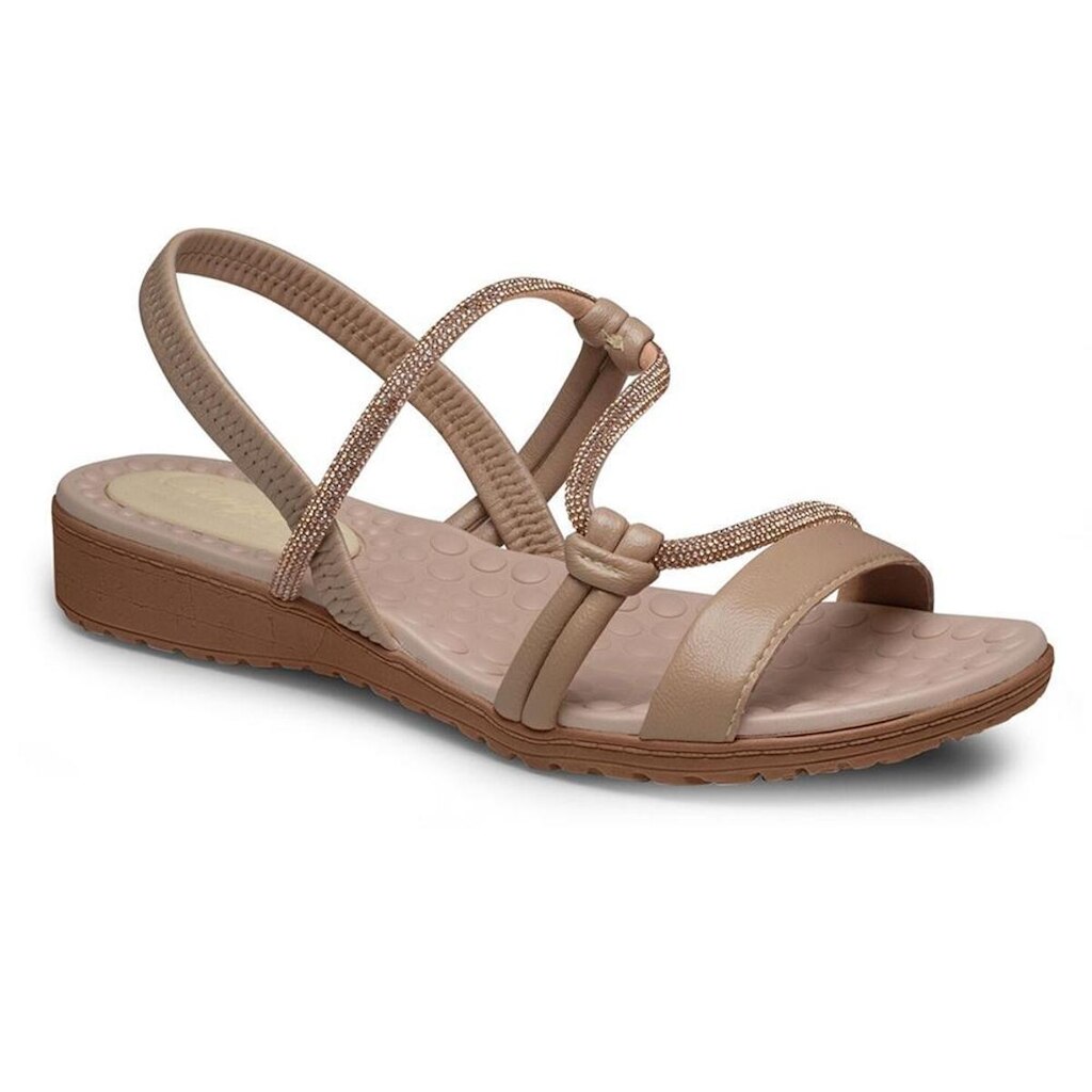 Sandalia Feminina Anabela Baixo Campesi CE753 Capuccino