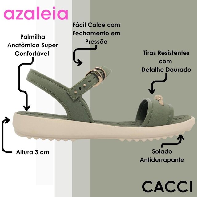 Sandalia Feminina Anabela Conforto Baixa Moda Azaleia Emily