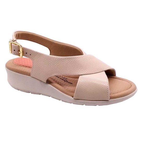 Sandalia Feminina Anabela Modare 7190103 Nude 40 Zattini