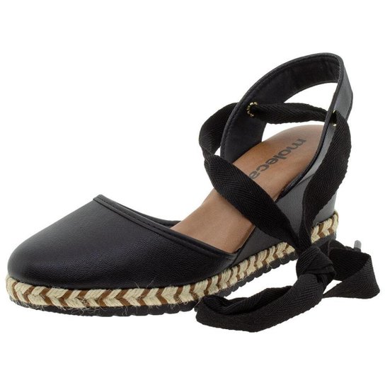 Sandália Feminina Anabela Moleca - 5681101 - Preto