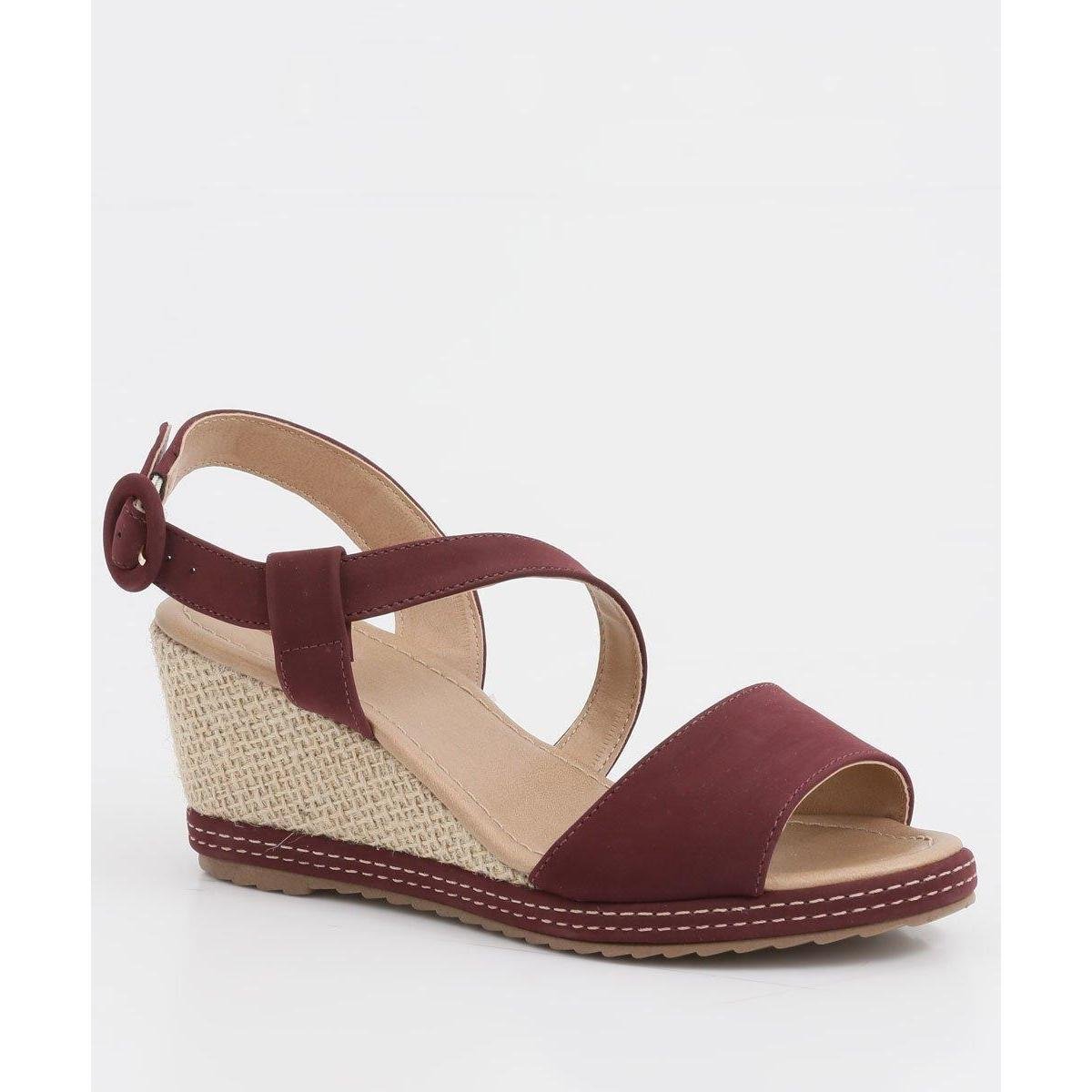 Sandália Feminina Nobuck Salto Grosso Renata Mello 2025