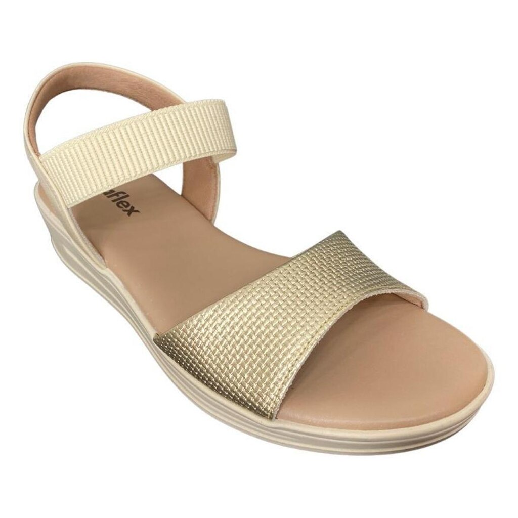 Sandália Feminina Anabela Usaflex Calce Fácil Conforto
