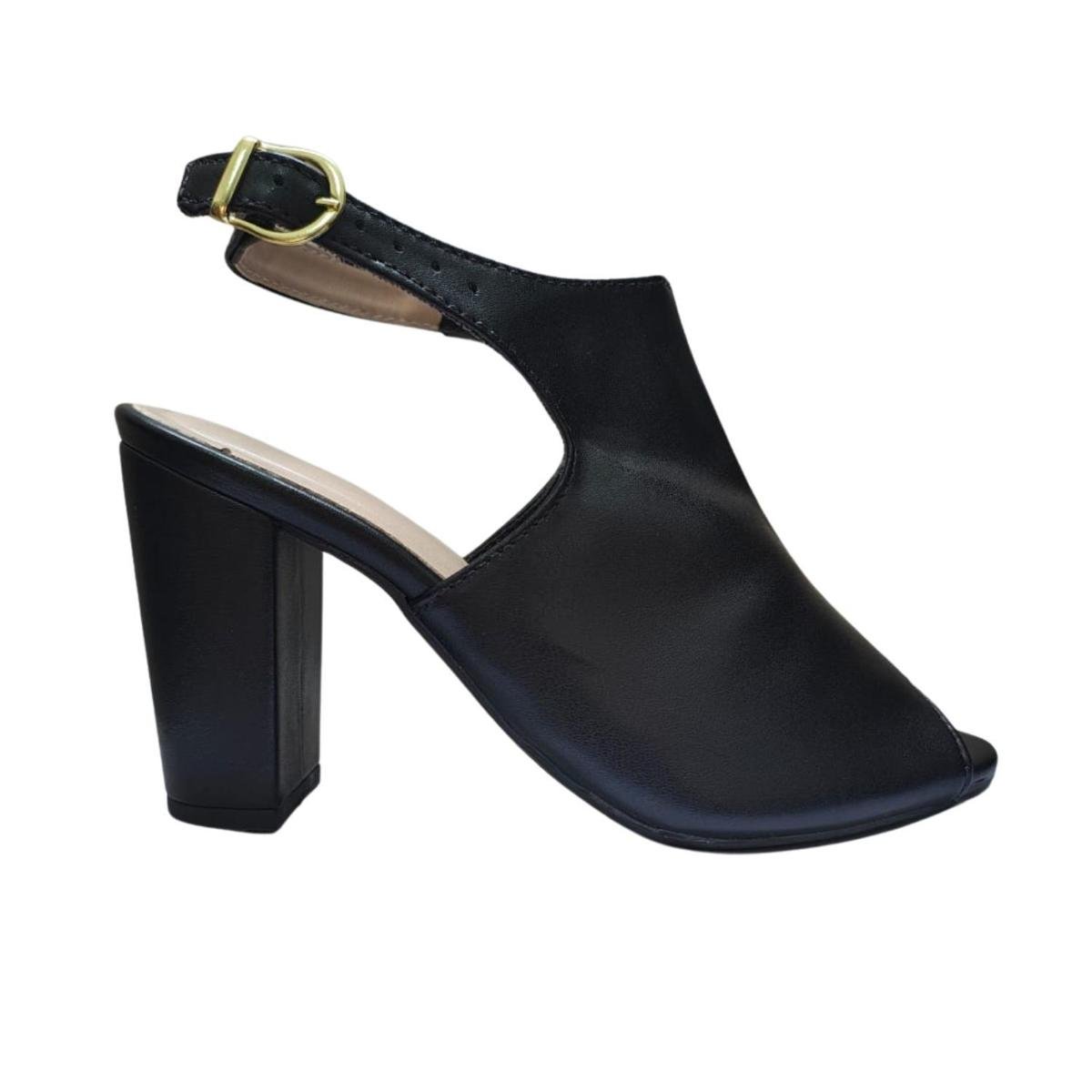 Sandália Feminina Ankle Boot Fechada Salto Alto - Preto Menor preço em Sandália Feminina Ankle Boot Fechada Salto Alto - Preto