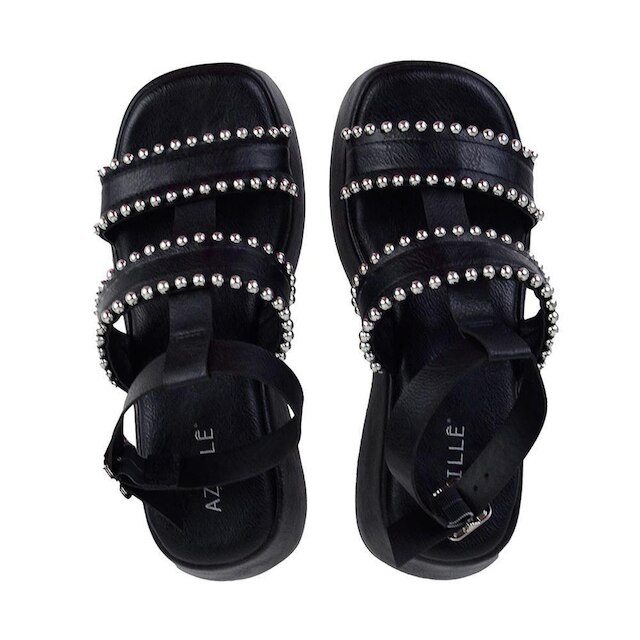 Sandália Feminina Azillê Plataforma Preta - 50410