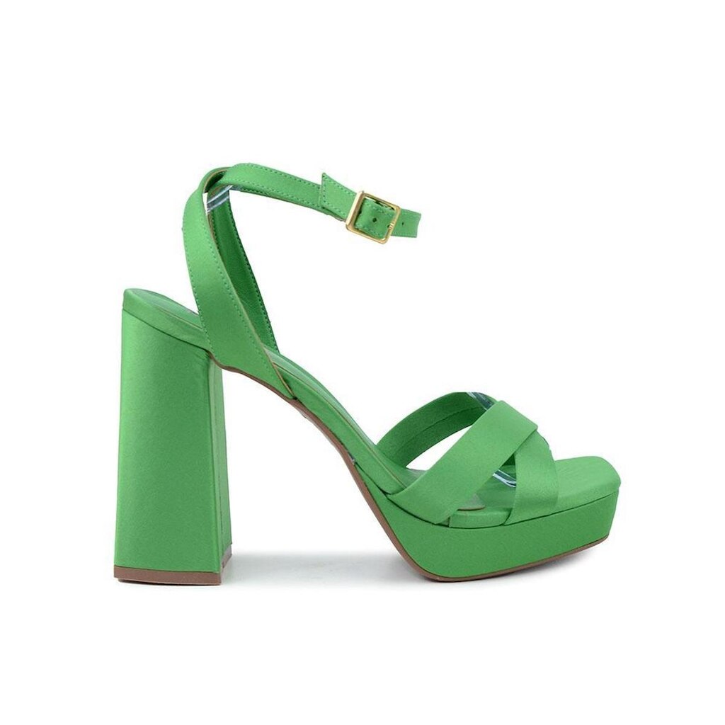 Sandália Feminina Bebecê Salto Alto Verde Folha - T8445