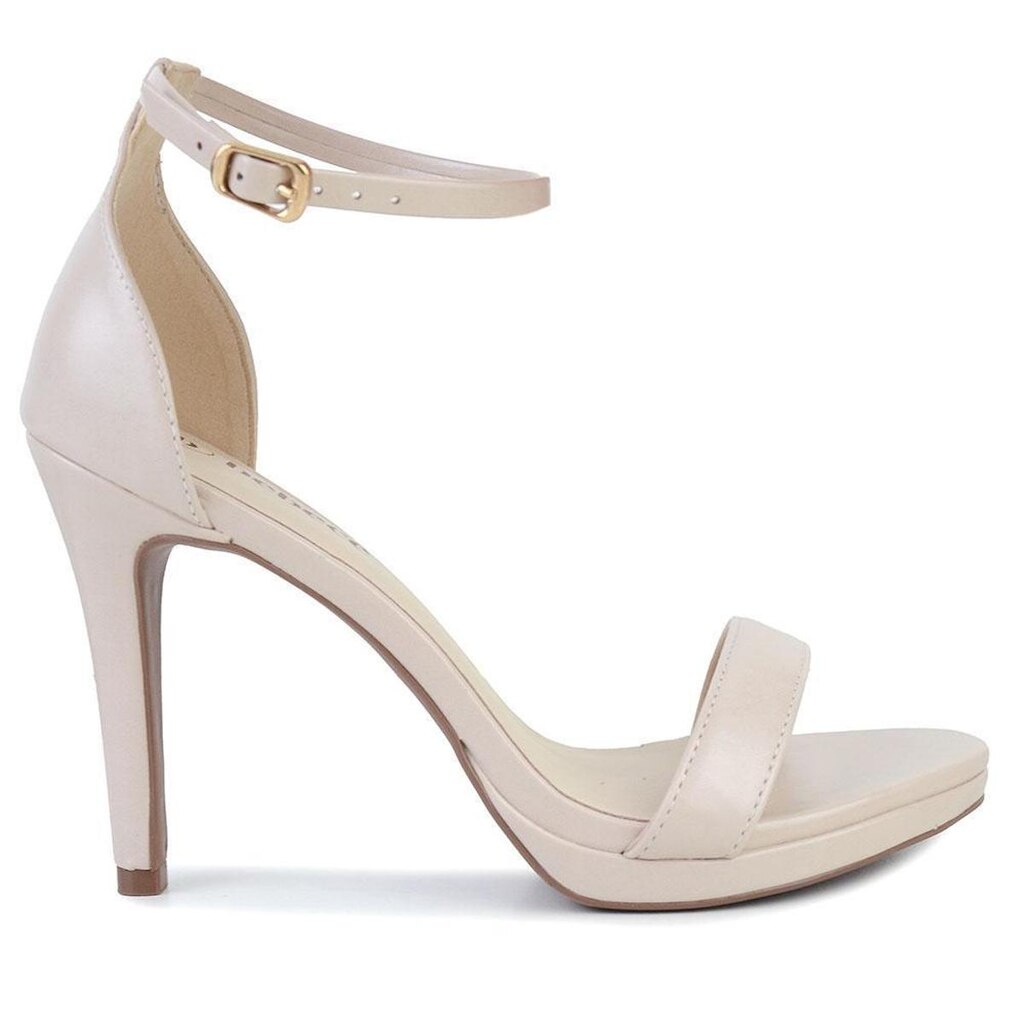 Sandália Feminina Bebecê Salto Fino Bege - T7821