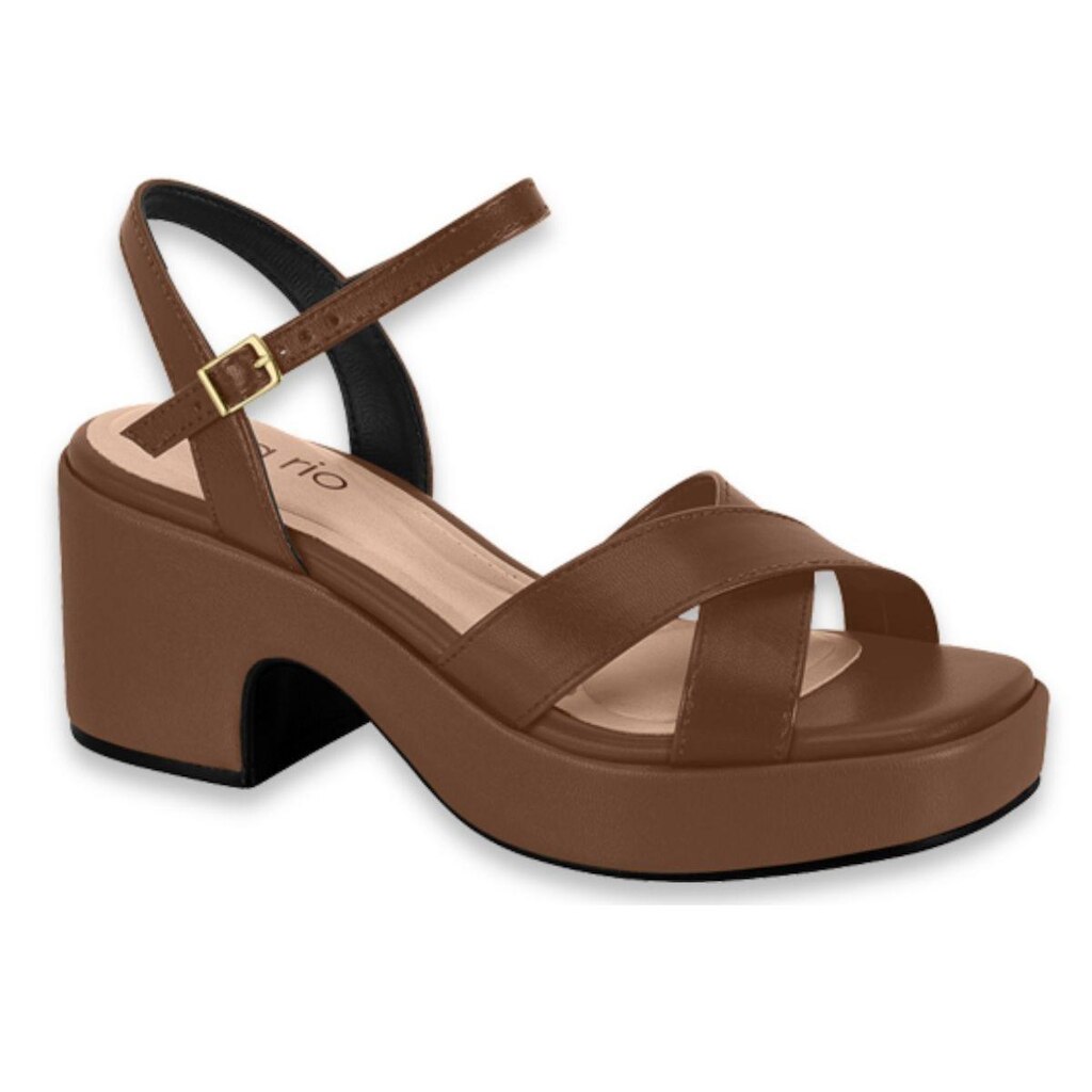 Sandalia Feminina Beira Rio Salto Anabela Bloco Leve Casual Ref: 8517.106