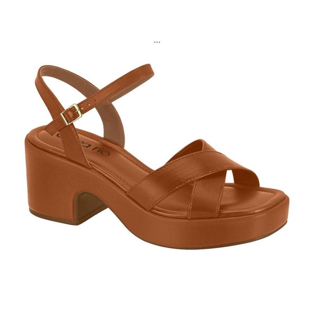 Sandalia Feminina Beira Rio Salto Anabela Bloco Leve Casual Ref: 8517.106