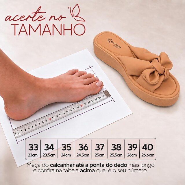 Sandália Feminina Benévola Anabela Laço Nobuck Conforto Palmilha Macia Solado Antiderrapante