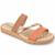 Sandália Feminina Benévola Comfort Papete Slide Palmilha EVA Macia Antiderrapante Fácil de Calçar - Nude+coral