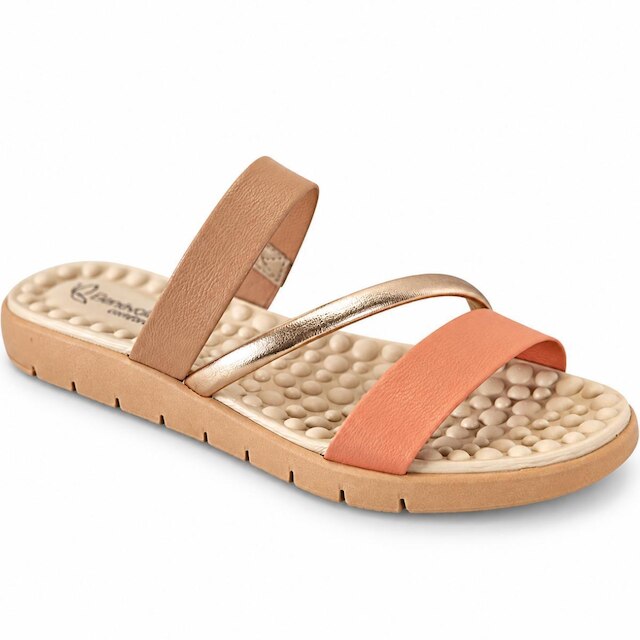 Sandália Feminina Benévola Comfort Papete Slide Palmilha EVA Macia Antiderrapante Fácil de Calçar
